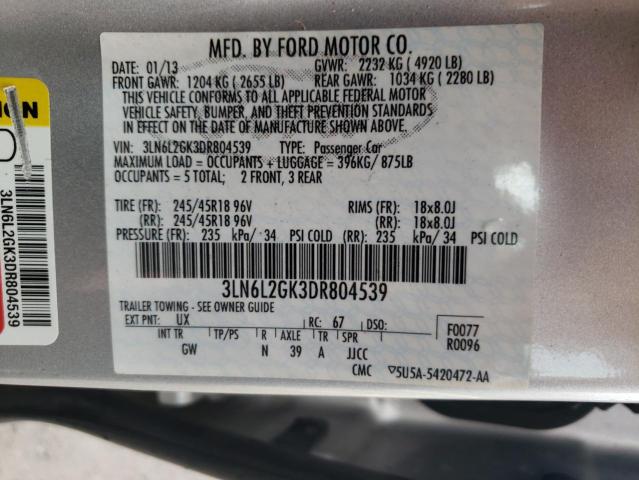 3LN6L2GK3DR804539 Lincoln MKZ