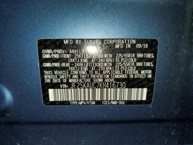 JF2SKAUC7KH416730 Subaru Forester Limited