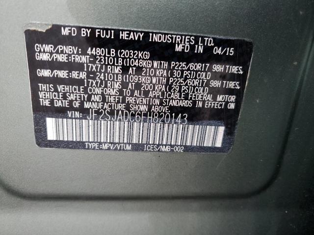 2015 SUBARU FORESTER 2 - JF2SJADC6FH820143