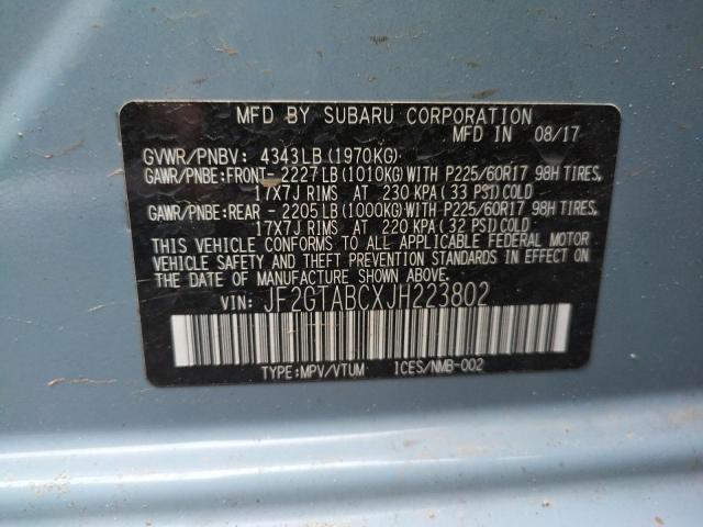 JF2GTABCXJH223802 Subaru Crosstrek Premium