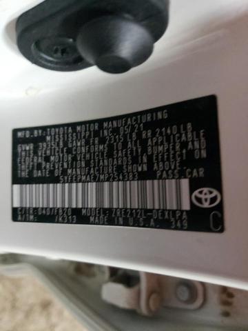 2021 TOYOTA COROLLA LE 5YFEPMAE7MP254383