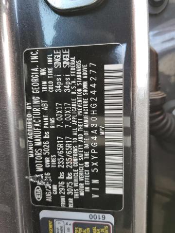 5XYPG4A30HG244277 KIA SORENTO LX
