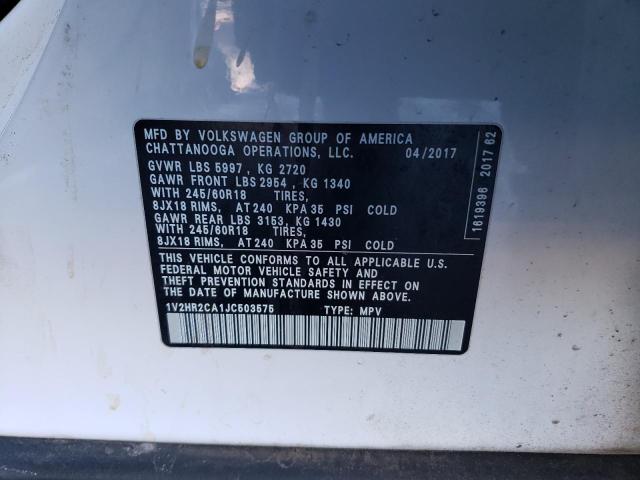 2018 VOLKSWAGEN ATLAS - 1V2HR2CA1JC503575