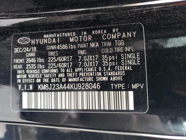 2019 HYUNDAI TUCSON SE - KM8J23A44KU928046