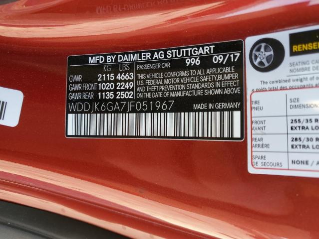 2018 MERCEDES-BENZ SL 450 WDDJK6GA7JF051967