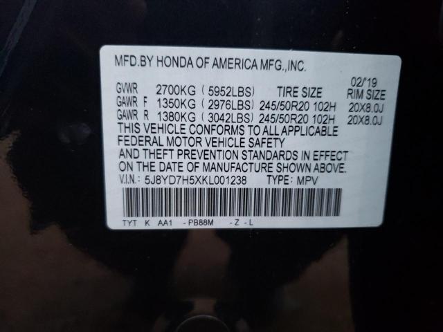 2019 ACURA MDX SPORT - 5J8YD7H5XKL001238