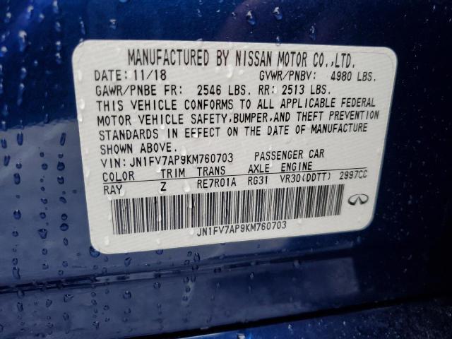 JN1FV7AP9KM760703 Infiniti Q50 Red Sport 400