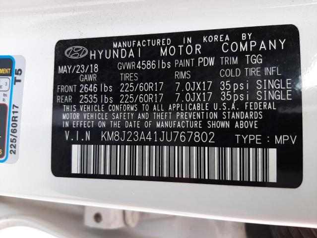 2018 HYUNDAI TUCSON SE - KM8J23A41JU767802