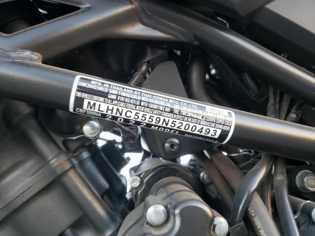 2022 HONDA CBF300 NA MLHNC5559N5200493