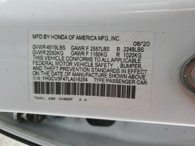 2020 HONDA ACCORD HYB - 1HGCV3F47LA016254