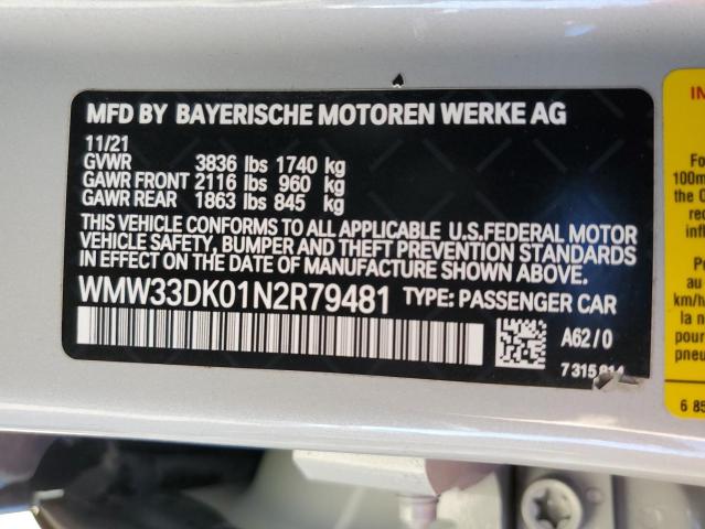 WMW33DK01N2R79481 Mini Cooper