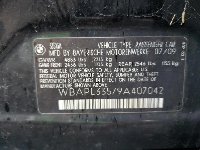 WBAPL33579A407042 BMW 335 XI
