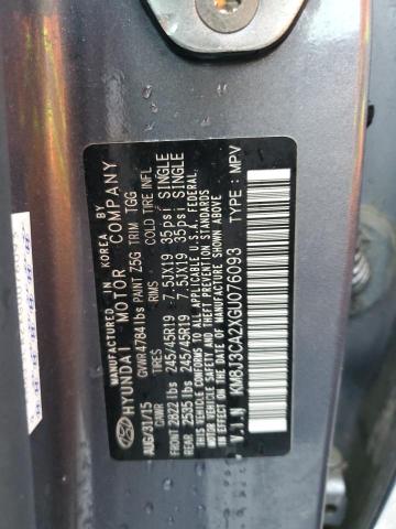 2016 HYUNDAI TUCSON LIM - KM8J3CA2XGU076093