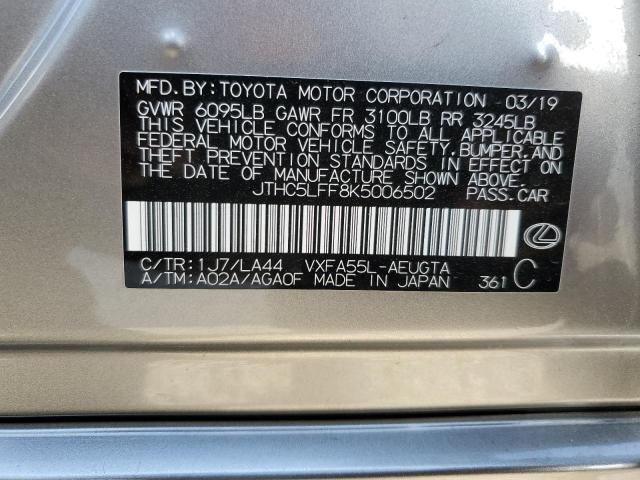 2019 LEXUS LS 500 JTHC5LFF8K5006502