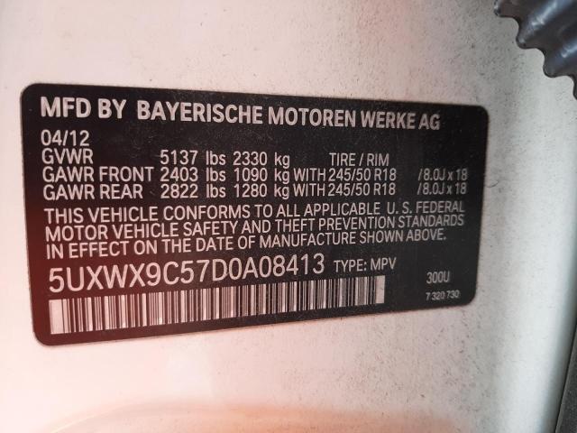 VIN 5UXWX9C57D0A08413 2013 BMW X3, Xdrive28I no.12