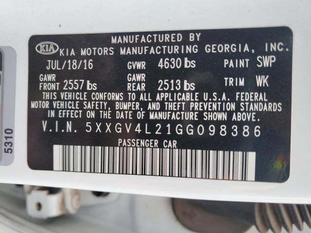5XXGV4L21GG098386 KIA OPTIMA SXL