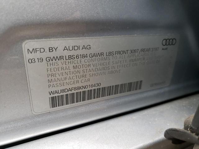2019 AUDI A8 L WAU8DAF88KN016430