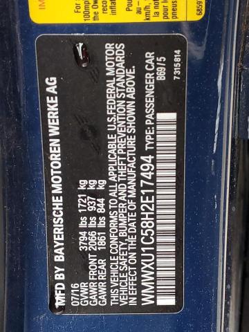 WMWXU1C58H2E17494 Mini Cooper