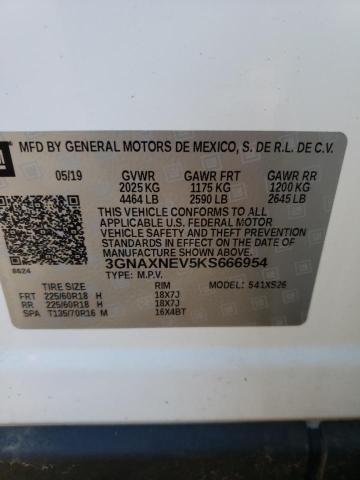 2019 CHEVROLET EQUINOX PR - 3GNAXNEV5KS666954