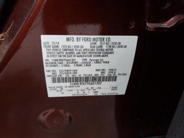 1LNHL9EK7FG601202 Lincoln MKS