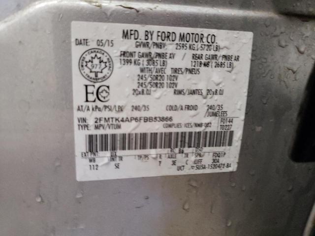 2FMTK4AP6FBB53866 Ford EDGE SPORT