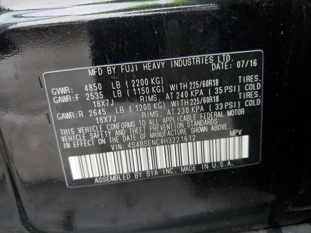 4S4BSENC4H3221612 Subaru Outback 3.6r Limited