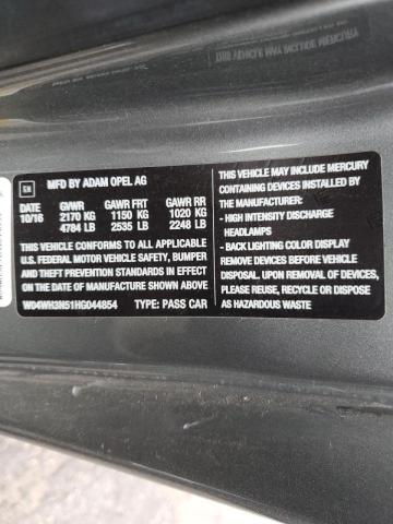 2017 BUICK CASCADA PR W04WH3N51HG044854