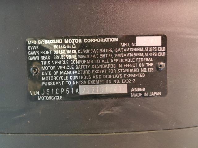 2003 SUZUKI AN650 K3 JS1CP51A232101041