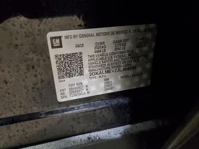 3GKALMEV2JL364596 GMC Terrain Sle