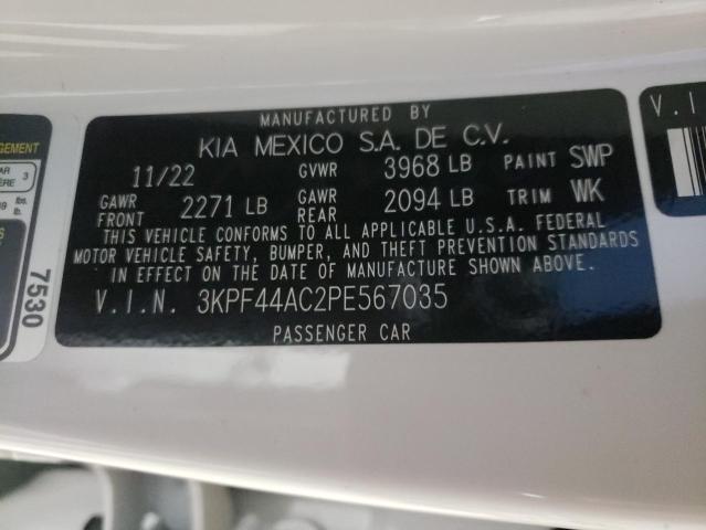 3KPF44AC2PE567035 KIA FORTE GT