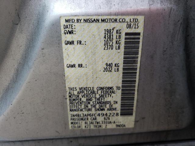 1N4BL3AP6FC494228 Nissan Altima 3.5s