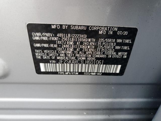2020 SUBARU FORESTER S - JF2SKARC3LH601061