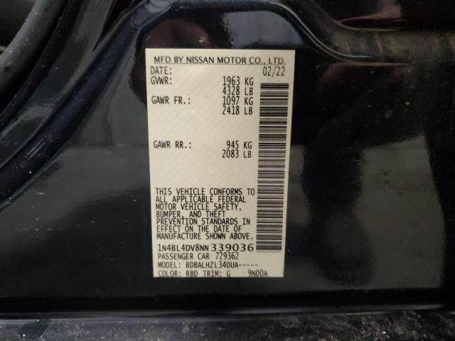 2022 NISSAN ALTIMA SV 1N4BL4DV8NN339036