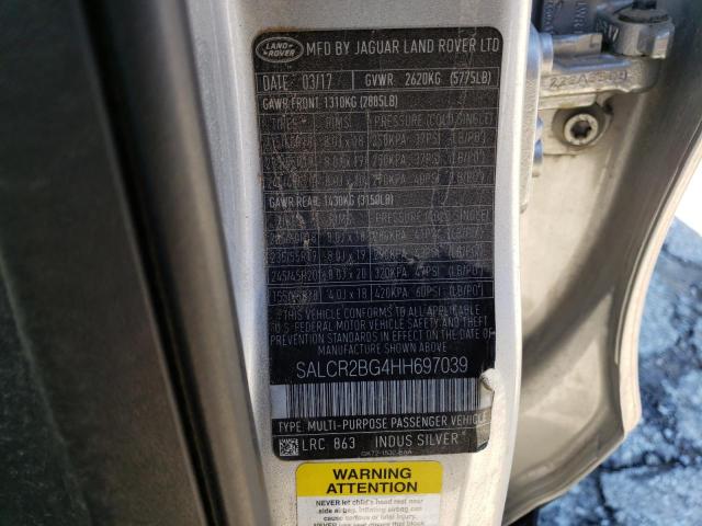2017 LAND ROVER DISCOVERY - SALCR2BG4HH697039
