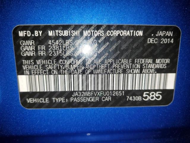 2015 MITSUBISHI LANCER EVO JA32W8FVXFU012651