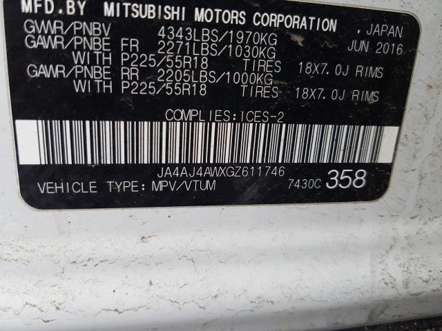 2016 MITSUBISHI RVR GT JA4AJ4AWXGZ611746