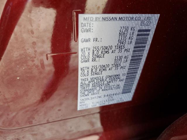 2022 INFINITI QX60 AUTOG 5N1DL1HT2NC340460