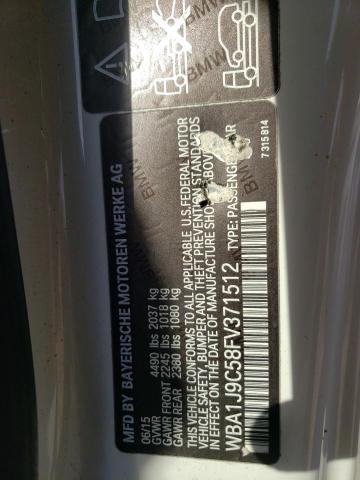2015 BMW M235XI WBA1J9C58FV371512