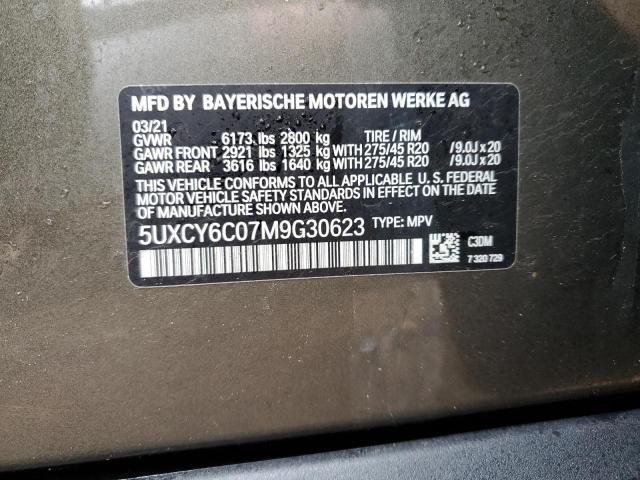 2021 BMW X6 XDRIVE4 - 5UXCY6C07M9G30623