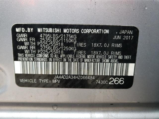 JA4AD2A34HZ066484 | 2017 MITSUBISHI OUTLANDER