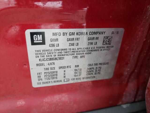 2016 BUICK ENCORE - KL4CJCSB8GB678031