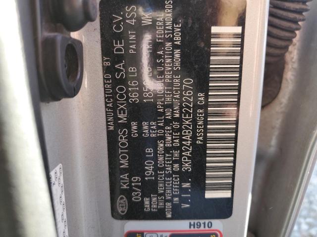 3KPA24AB2KE222670 KIA RIO S