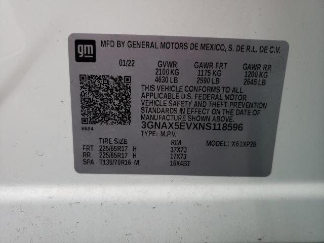 2022 CHEVROLET EQUINOX LS - 3GNAX5EVXNS118596