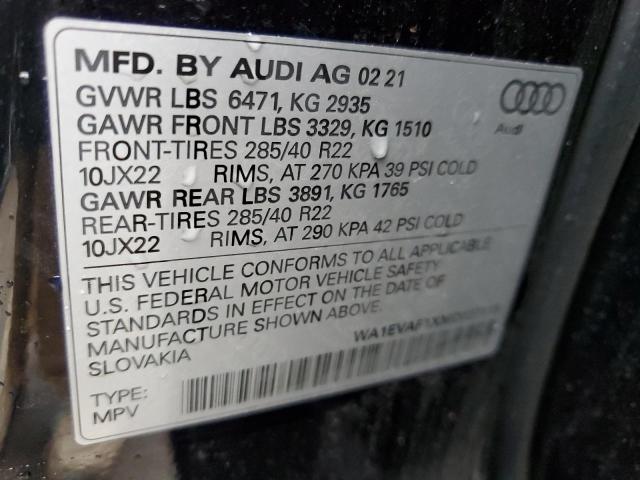 2021 AUDI Q8 PREMIUM - WA1EVAF1XMD027115