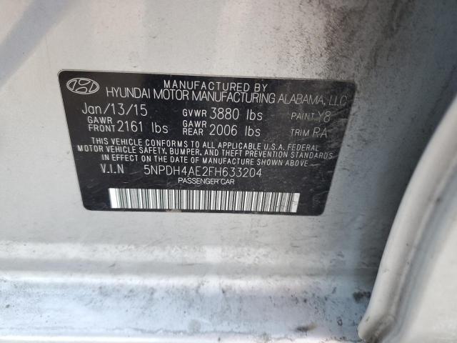 2015 HYUNDAI ELANTRA SE 5NPDH4AE2FH633204