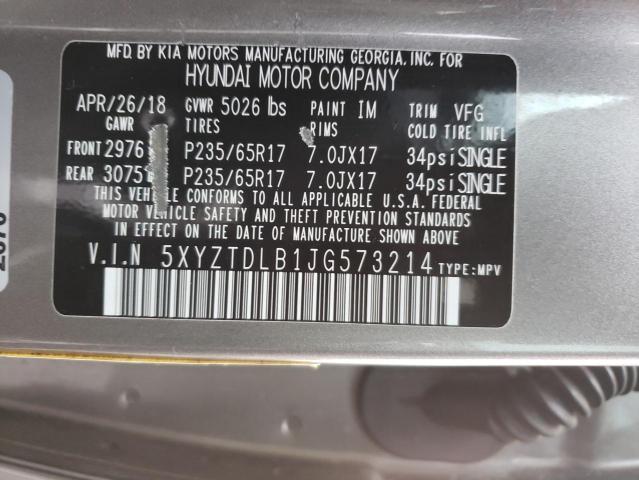 2018 HYUNDAI SANTA FE S - 5XYZTDLB1JG573214