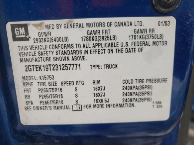 2GTEK19T231257771 GMC New Sierra K1500