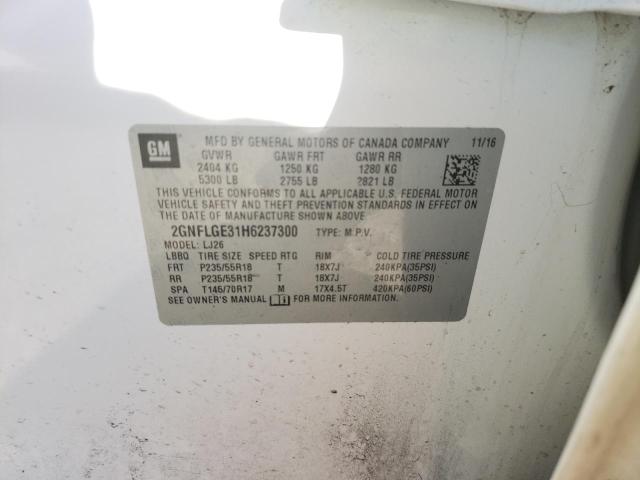 2017 CHEVROLET EQUINOX PR - 2GNFLGE31H6237300
