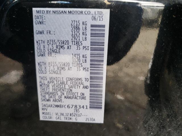 5N1AR2MM8FC678341 Nissan Pathfinder S