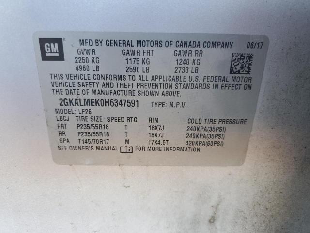 2GKALMEK0H6347591 GMC Terrain Sle